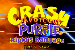 Crash Bandicoot Purple screenshot 2 for GameBoy Advance